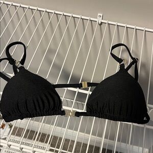 NWT * Elegant Black Bikini Top -Size Medium